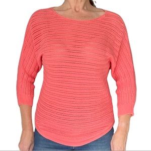 Coral orange knit sweater